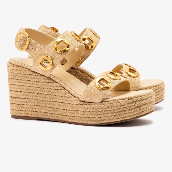 Larroude Milan Espadrille In Beige Raffia - Picture 2 of 13